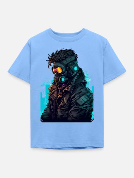 Cyberspace Hacker - Kinder T-Shirt - Himmelblau