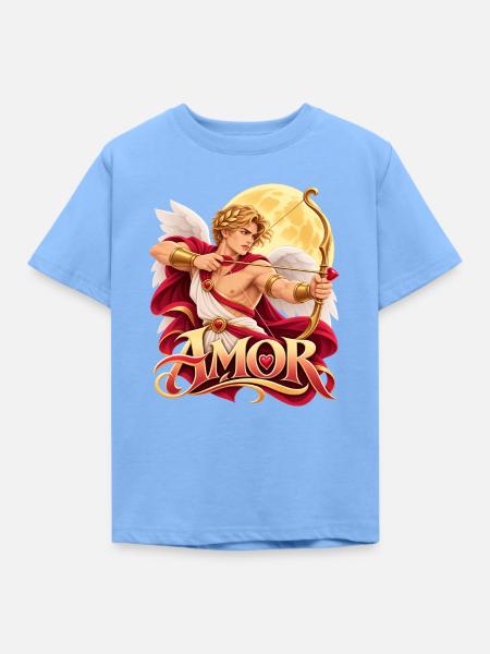Amor Engel Bogenromantik - Kinder T-Shirt - Himmelblau