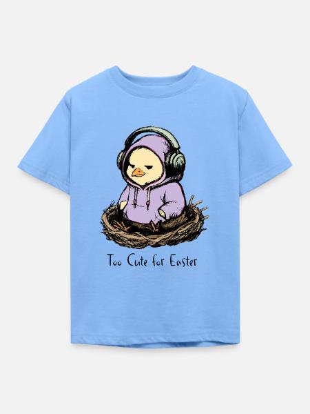 Ostern Küken mit Kopfhörer - Kinder T-Shirt - Himmelblau