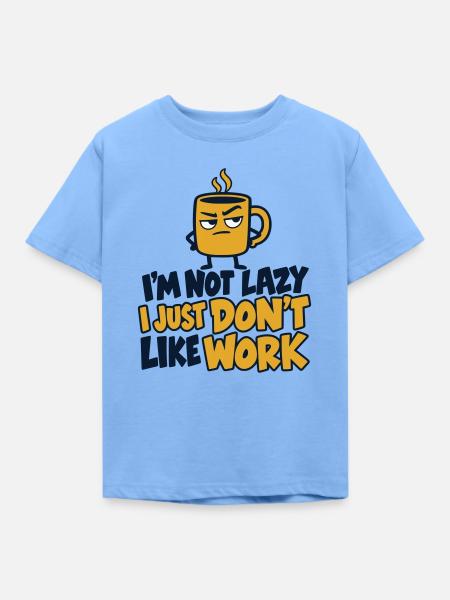 Grummeliger Kaffee-Arbeitshumor - Kinder T-Shirt - Himmelblau