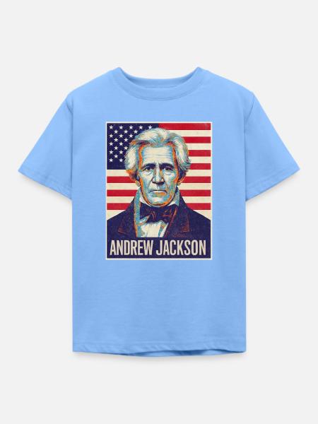 Andrew Jackson Usa - Kinder T-Shirt - Himmelblau