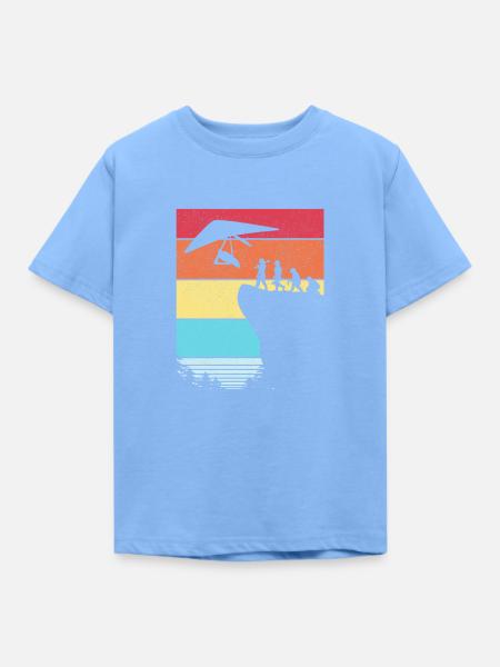 Gleitschirm Gleitschirmfliegen Gleitschirmflieger - Kinder T-Shirt - Himmelblau