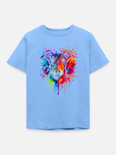 Greyhound | Windhund Pop Art - Kinder T-Shirt - Himmelblau