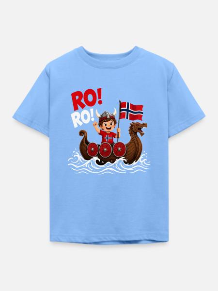 Norwegischer Wikinger Drachenboot - Kinder T-Shirt - Himmelblau