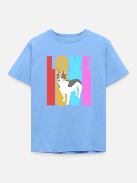 Rat Terrier - Kinder T-Shirt - Himmelblau