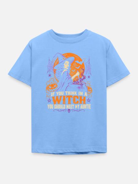 Hexenkessel Nacht Halloween Stil - Kinder T-Shirt - Himmelblau
