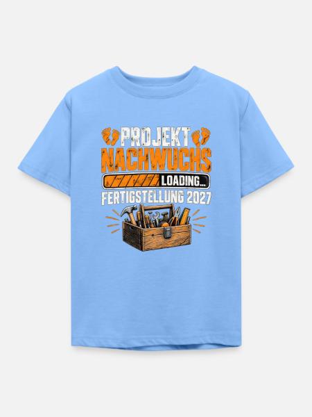 Projekt Nachwuchs Loading – Fertigstellung 2027 - Kinder T-Shirt - Himmelblau