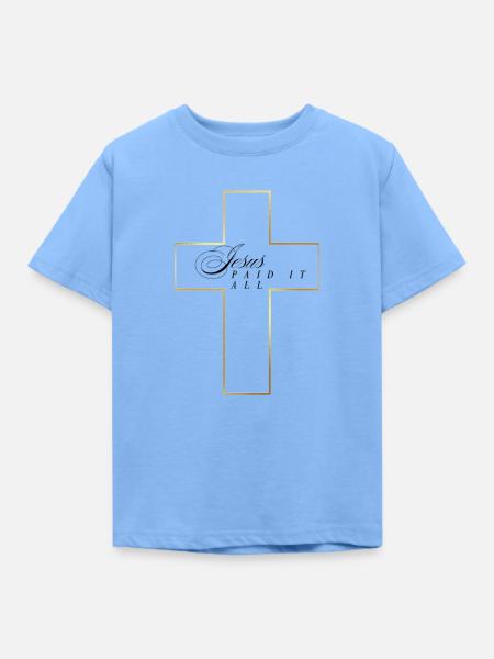Jesus hat alles bezahlt - Kinder T-Shirt - Himmelblau