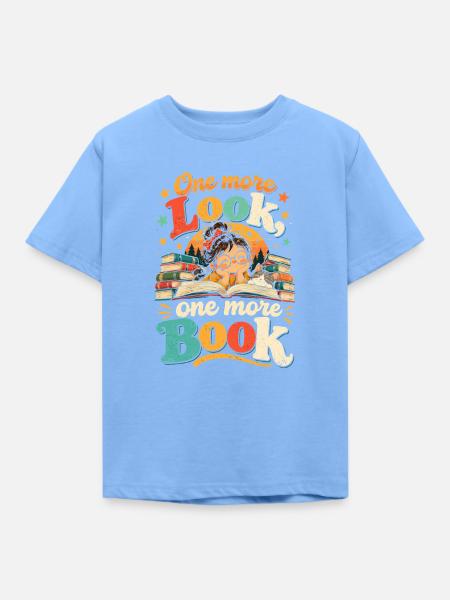 Noch ein Blick, noch ein Buch - Kinder T-Shirt - Himmelblau