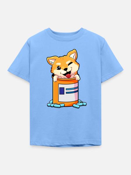 Shiba Inu Humor - Kinder T-Shirt - Himmelblau