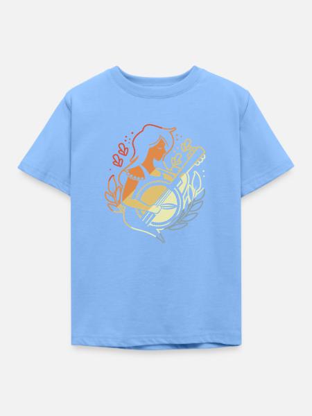 Comic Art Banjospielerin - Kinder T-Shirt - Himmelblau