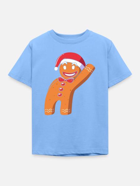 Lebkuchenmann Weihnachten Gingerbread Lebkuchen - Kinder T-Shirt - Himmelblau