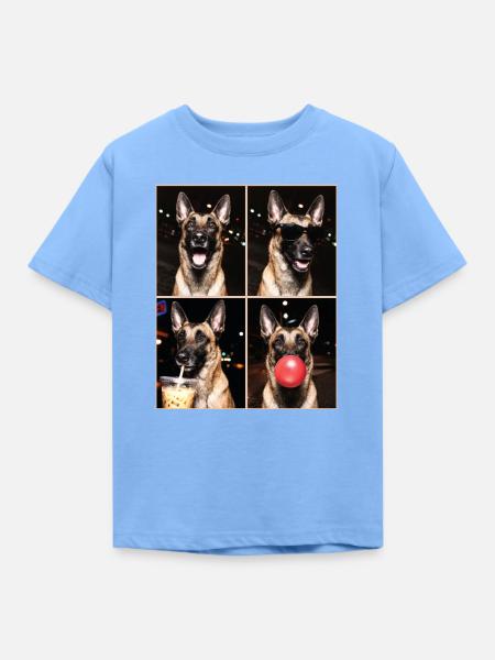 Hunde Belgian Malinois Hund - Kinder T-Shirt - Himmelblau