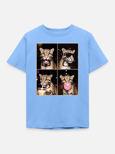 Nebelparder Clouded Leopard - Kinder T-Shirt - Himmelblau