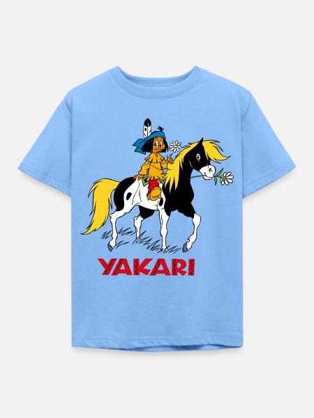 Yakari und Kleiner Donner - Kinder T-Shirt - Himmelblau