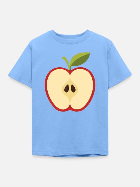 Geteilter Apfel mit Kernen - Kinder T-Shirt - Himmelblau