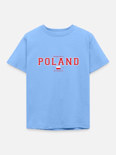 Poland - Kinder T-Shirt - Himmelblau
