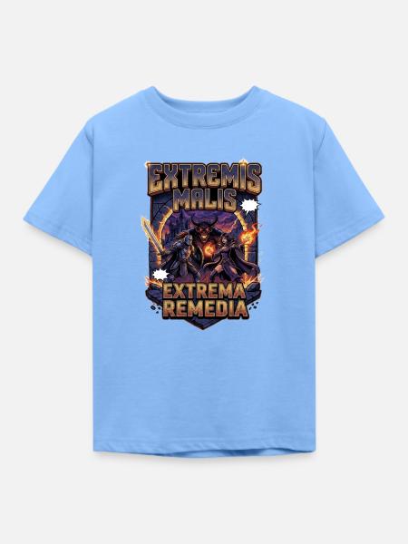 Extremis_Mails-_Extrema_Remedia - Kinder T-Shirt - Himmelblau