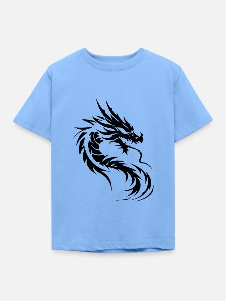 Chinesischer Drache - Kinder T-Shirt - Himmelblau