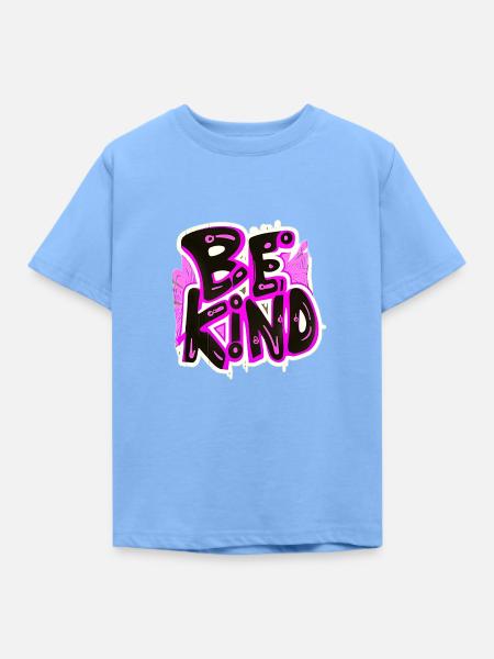 Be Kind. - Kinder T-Shirt - Himmelblau