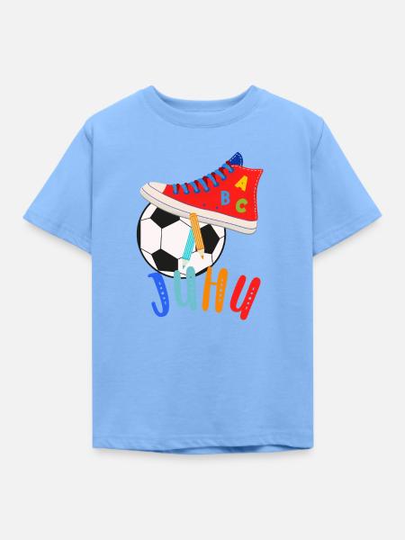 ABC-Schützen mit Fußball-Liebe - Kinder T-Shirt - Himmelblau