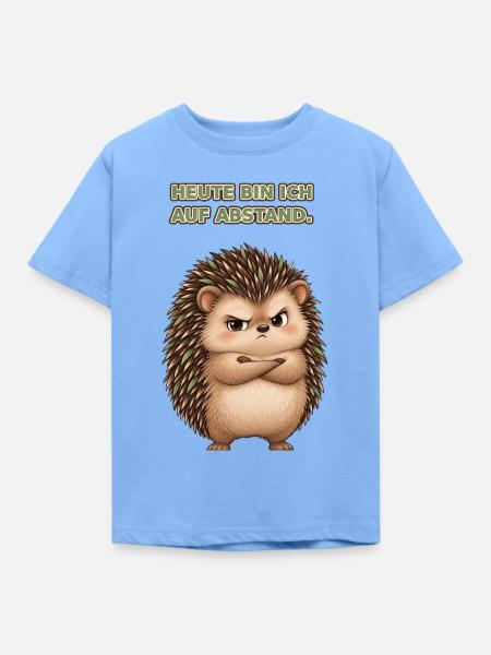 Igel auf Abstand - Kinder T-Shirt - Himmelblau