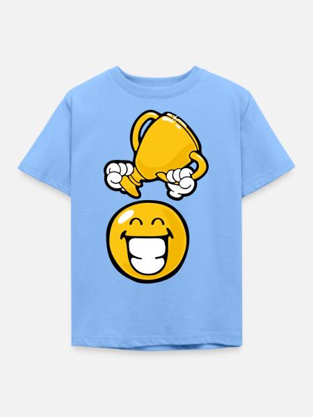 Smiley Winner - Kinder T-Shirt - Himmelblau
