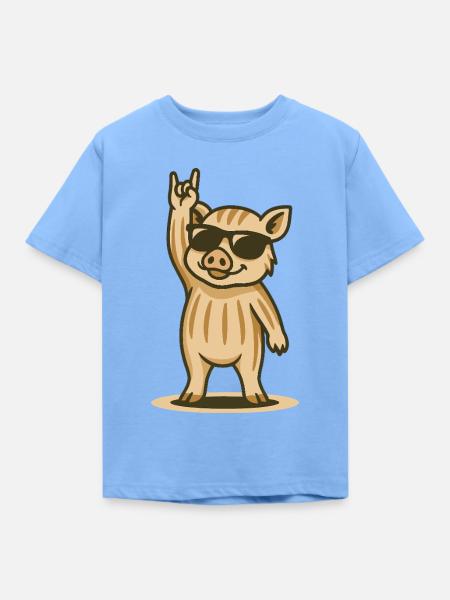 Wild Boar Rocker - Kinder T-Shirt - Himmelblau