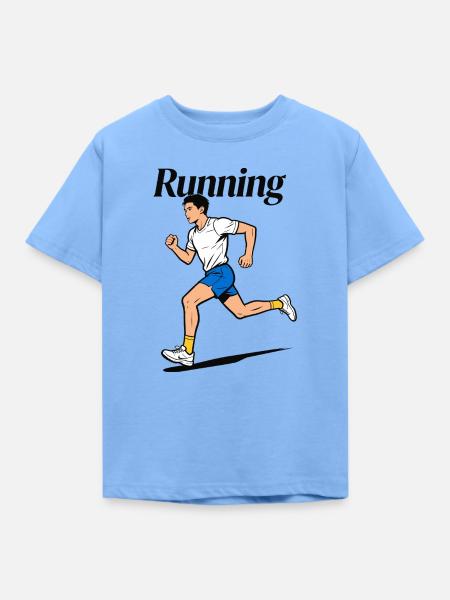 Laufen, Laufen - Kinder T-Shirt - Himmelblau