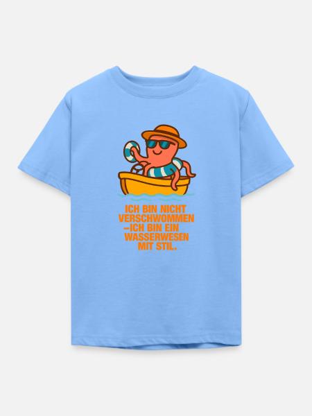 Ich_bin_nicht_verschwommen_ich_bin_ein_Wasserwe - Kinder T-Shirt - Himmelblau