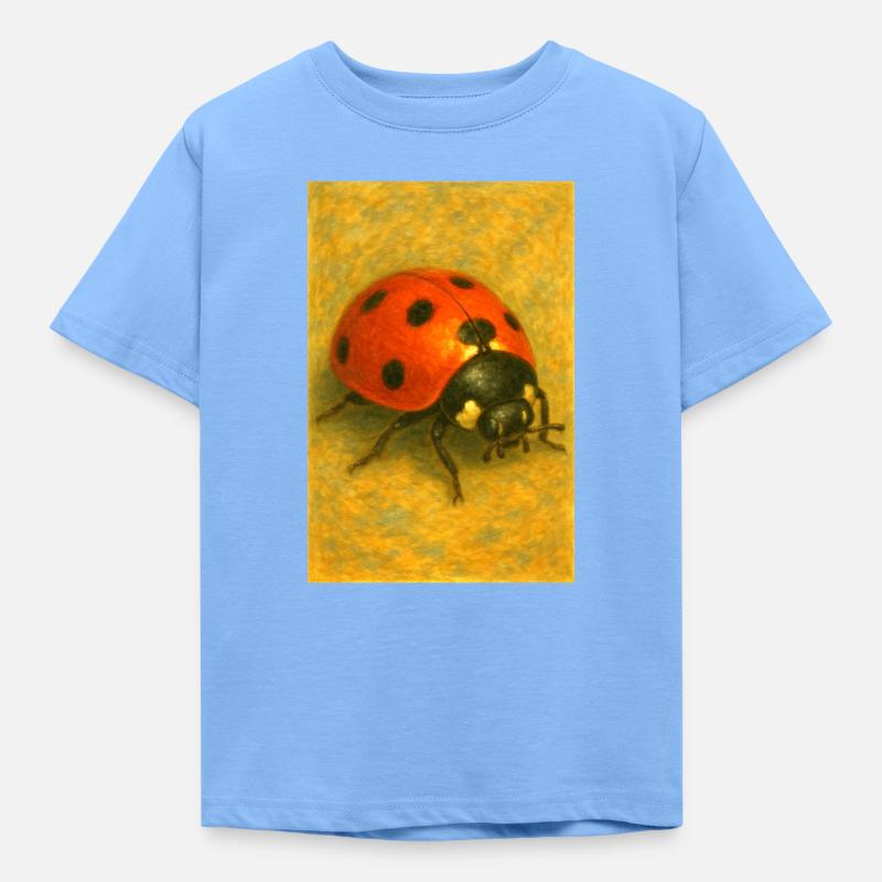 Red Ladybug Kunstdruck - Kinder T-Shirt - Himmelblau