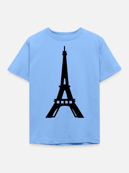 eiffelturm silhouette - Kinder T-Shirt - Himmelblau