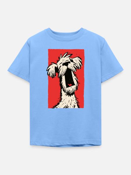 müdes Hündchen - Kinder T-Shirt - Himmelblau
