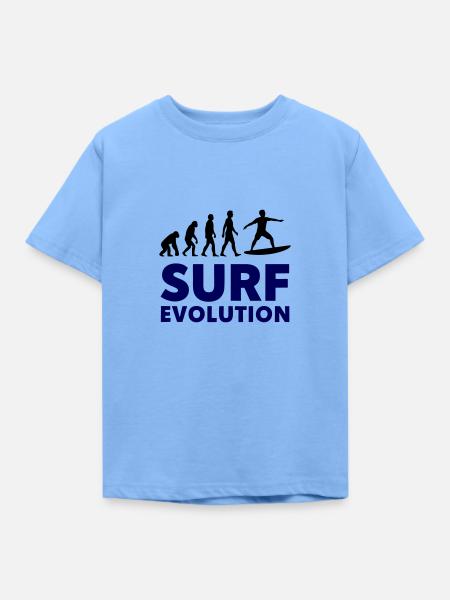 Surf Evolution Board Meer - Kinder T-Shirt - Himmelblau