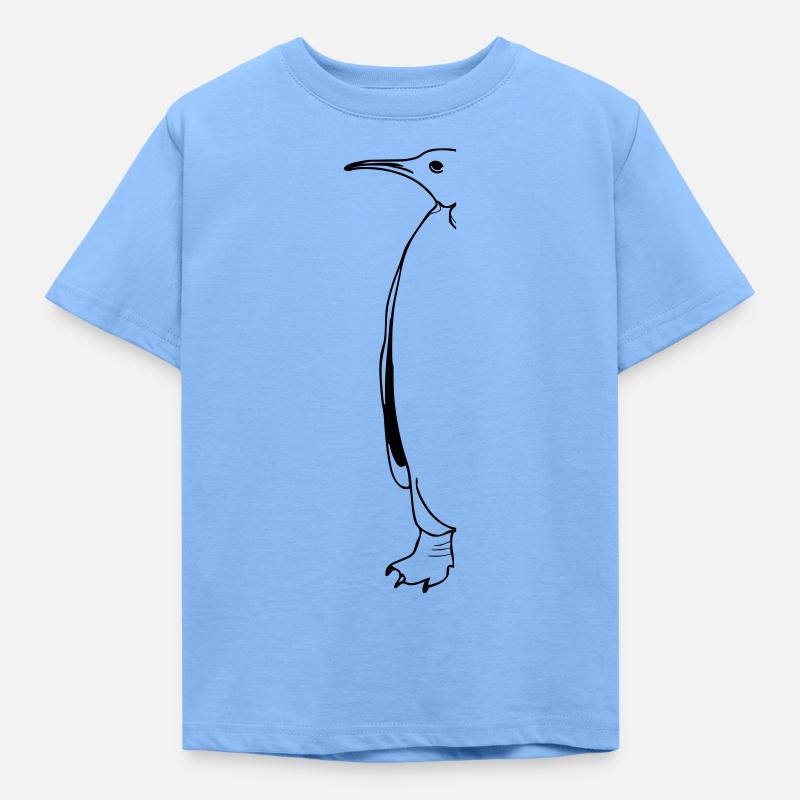 Pinguin Halb - Kinder T-Shirt - Himmelblau