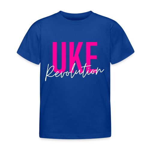 Front Only Pink Uke Revolution Name Logo - Kids' T-Shirt