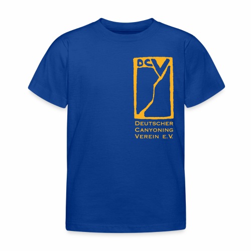DCV T-Shirt Gruendungslogo Goldgelb und Schrift - Kinder T-Shirt