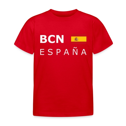 BCN ESPAÑA white-lettered 400 dpi - Kids' T-Shirt