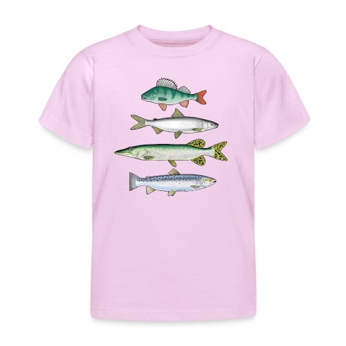 FOUR FISH - Ahven, siika, hauki ja taimen tuotteet - Lasten t-paita
