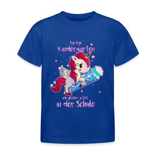 Einhorn mit Schultüte Geschenk für den Schulstart - Kinder T-Shirt