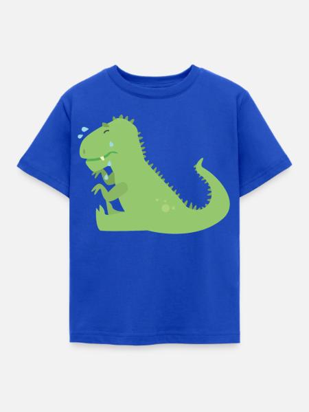 Dino - Kinder T-Shirt - Royalblau