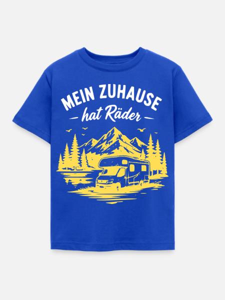 Mein Zuhause hat Räder - Kinder T-Shirt - Royalblau