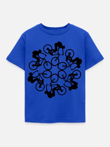 MTB Mountainbiker - Kinder T-Shirt - Royalblau