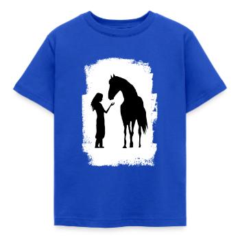 Cheval poney licorne cheval fille - T-shirt Enfant - bleu royal - Devant - AI Model Kid Female (0cm)
