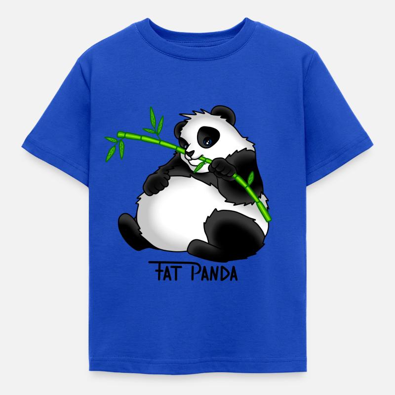 Fat Panda Geschenk Idee - Kinder T-Shirt - Royalblau