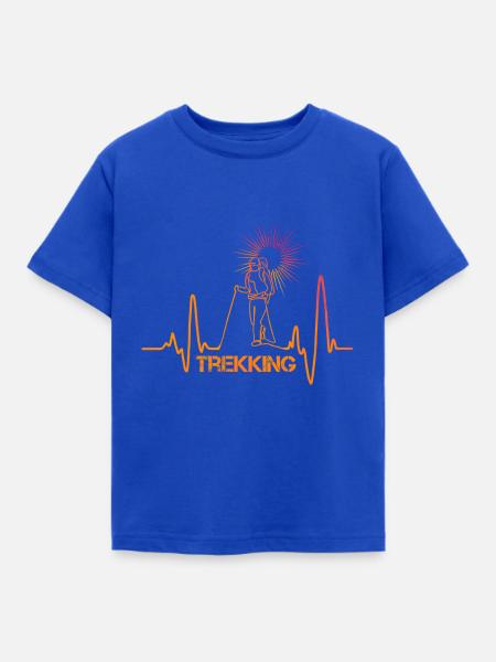 Herzschlag-Trekking - Kinder T-Shirt - Royalblau