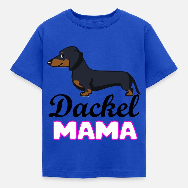 Dackel Mama - Kinder T-Shirt - Royalblau