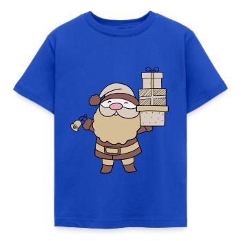 Père Noël - T-shirt Enfant - bleu royal - Devant - AI Model Kid Female (0cm)