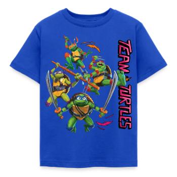 TMNT Mutant Mayhem Team Turtles - T-shirt Enfant - bleu royal - Devant - AI Model Kid Female (0cm)