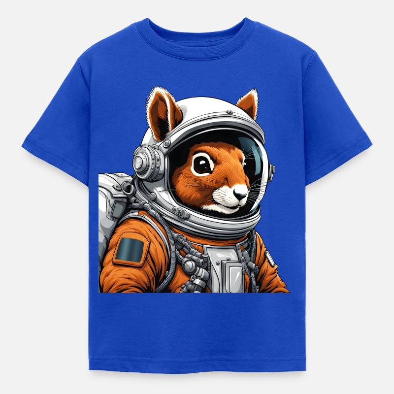 Eichhörnchen-Astronaut - Kinder T-Shirt - Royalblau